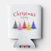 Kerstmis in juli Kleurrijk Leuk Feest Blikjeskoeler (Achterkant)