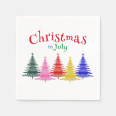 Kerstmis in juli Kleurrijk Leuk Feest Servet (Voorkant)