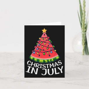 Kerstmis in juli Man watermeloenen zomer Kaart