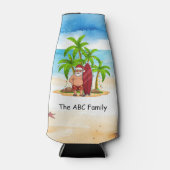 Kerstmis in juli met SANTA CLAUS Flesjeskoeler (Voorkant)