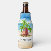 Kerstmis in juli met SANTA CLAUS Flesjeskoeler (Fles Voorkant)