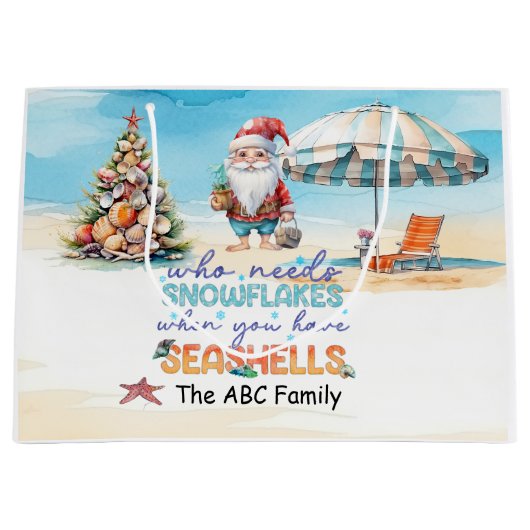 Kerstmis in juli met SANTA CLAUS Groot Cadeauzakje (Voorkant)