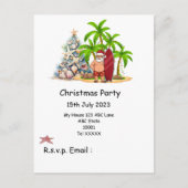 Kerstmis in juli met SANTA CLAUS op het strand Briefkaart (Voorkant)