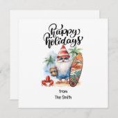 Kerstmis in juli met SANTA CLAUS op het strand Feestdagenkaart (Voorkant / Achterkant)