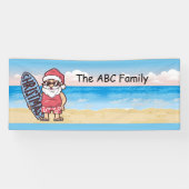 Kerstmis in juli met SANTA CLAUS Spandoek (Horizontaal)