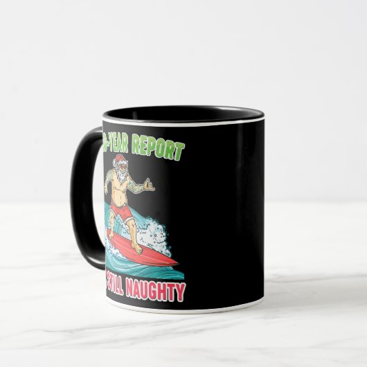 Kerstmis in juli midden jaar mok (Voorkant links)