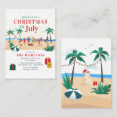 Kerstmis in juli Modern Family zomerfeest Notitiekaartje (Voorkant / Achterkant)