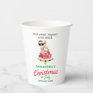 Kerstmis in Juli Ondeugend of Leuke Peuter Verjaar Papieren Bekers