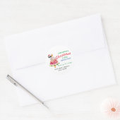 Kerstmis in Juli Ondeugend of Leuke Peuter Verjaar Ronde Sticker (Envelop)