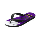 Kerstmis in juli Paarse Naughty of Nice Festive Kinder Teenslippers (Schuin)