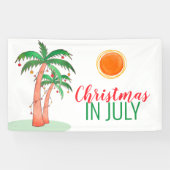 Kerstmis in juli Palm Trees Banner (Horizontaal)