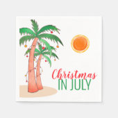 Kerstmis in juli Palm Trees Napkins Servet (Voorkant)