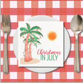 Kerstmis in juli Palm Trees Napkins Servet