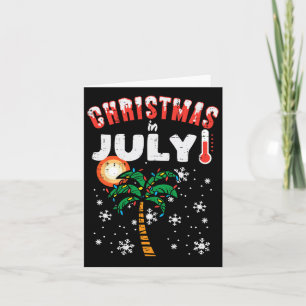 Kerstmis in juli palmboom Xmas Beach Zomer Mannen Kaart