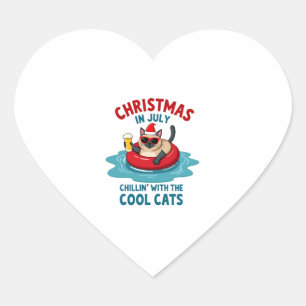 Kerstmis in juli papa mama chillen met de Sia Hart Sticker