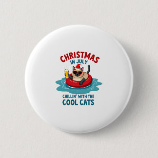 Kerstmis in juli papa mama chillen met de Sia Ronde Button 5,7 Cm