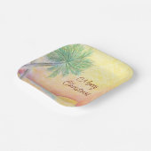 Kerstmis in Juli Party Tropisch Strand Kleurrijk Papieren Bordje (Gebogen)