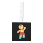Kerstmis in juli peperkoek man badpak kubus ornament (Voorkant)