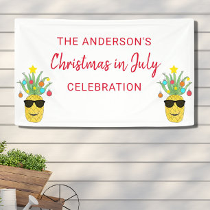 Kerstmis in juli Pineappel op maat Spandoek