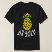 Kerstmis in juli Pineapple Xmas Summer Man W T-shirt (Design voorkant)