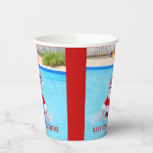 Kerstmis in juli Pool Party Papieren Bekers (Links)