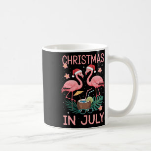 Kerstmis in juli Roze Flamingo Met Sinterklaas Hoe Koffiemok