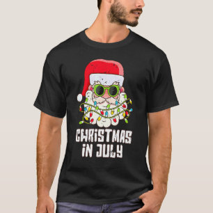 Kerstmis in juli Santa Hat Sunbril Beach Summe T-shirt