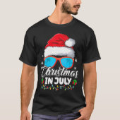Kerstmis in juli Santa Hat Sunbril T-shirt (Voorkant)