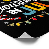 Kerstmis in juli Santa Hat Sunbril Vaca Poster (Hoek)