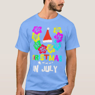 Kerstmis in juli Santa Hat Sunbril Vaca T-shirt