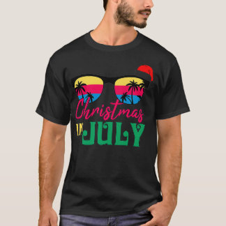 Kerstmis in juli Santa Hat Sunbril Vaca T-shirt