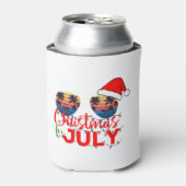 Kerstmis in juli Santa Hat Zonnebril Strand Blikjeskoeler (Blikje Voorkant)