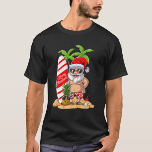 Kerstmis in juli Santa Hawaiian Summer Beach Vaca T-shirt