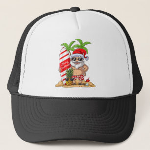 Kerstmis in juli Santa Hawaiian Summer Surf Surfi Trucker Pet