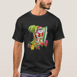 Kerstmis in juli Santa Hawaiian Surfzomer Su T-shirt