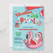 Kerstmis in juli Santa Pool Party Kind Adult Kaart (Voorkant)
