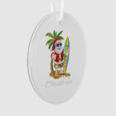 Kerstmis in juli Santa Surf Hawaiian Man Ornament (voorkant)