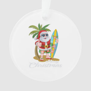 Kerstmis in juli Santa Surf Hawaiian Man Ornament