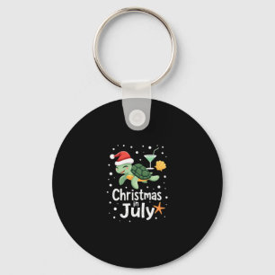 Kerstmis In Juli Schildpad Zomer Xmas Landschildpa Sleutelhanger