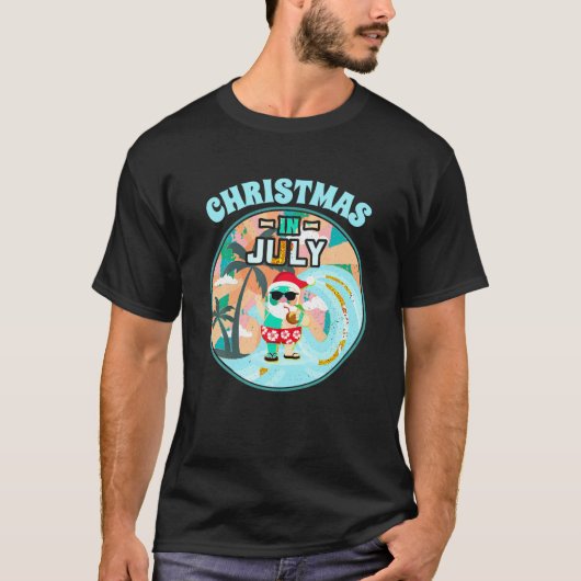 Kerstmis in juli Shirt Beach Summer Vacant (Voorkant)