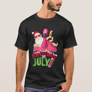 Kerstmis in juli Shirt Funny Santa Summer Beach V