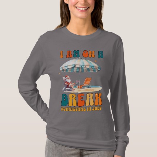 Kerstmis in juli Shirt | Grappig Santa Summer Beac (Voorkant)