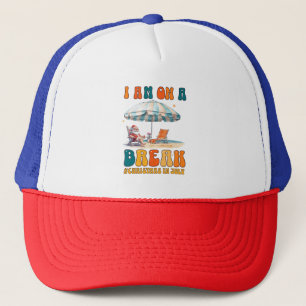 Kerstmis in juli Shirt   Grappig Santa Summer Beac Trucker Pet