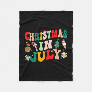 Kerstmis in juli shirts groovy xmas zomer mannen fleece deken