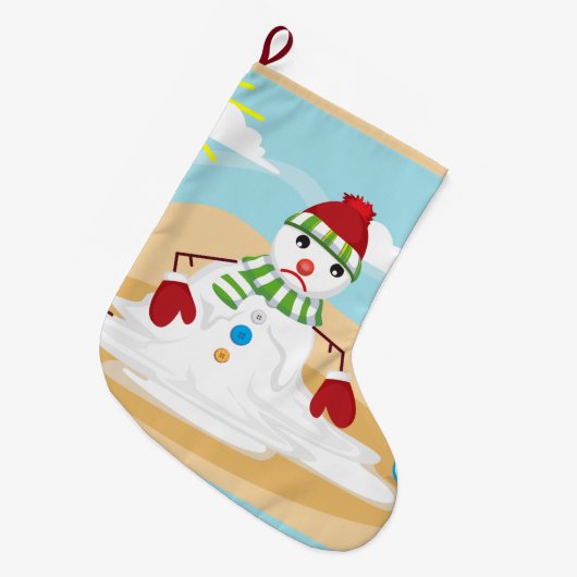 kerstmis in juli sneeuwpopslag grote kerstsok (Voorkant (Hangend))