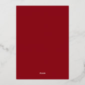 Kerstmis in juli Snowflake Red Ppress Folie Uitnodiging (Achterkant)