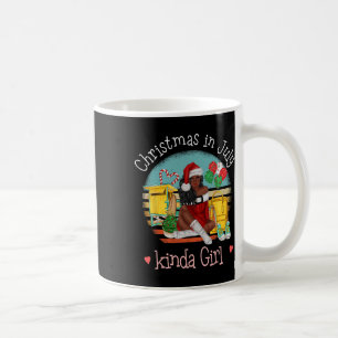 Kerstmis In Juli Soort Meisje Melanine Vrouw Sinte Koffiemok