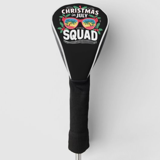 Kerstmis in juli squad zonnebril zomer strand golfheadcover (Voorkant)