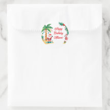 Kerstmis in juli-sticker