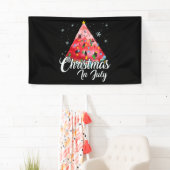 Kerstmis in juli Summer Design Melon Kerstmis Spandoek (Insitu)